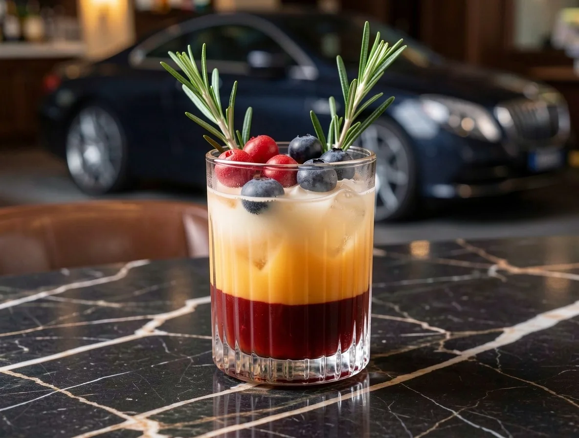 Verfijnde non-alcoholische cocktail in kristalglas